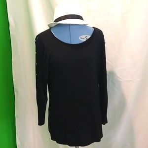 Black Cable & Gauge long sleeve top